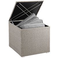 Casaria Polyrattan Auflagenbox Creme 318L