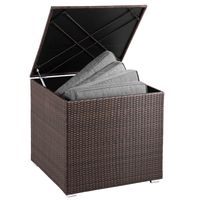 Casaria Polyrattan Auflagenbox Braun 318L