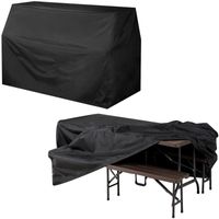 Kingsleeve® Abdeckplane Bierzeltgarnitur Anthrazit 180x95x76cm