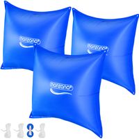 monzana Poolkissen 3er-Set Blau 120x120cm -20°C