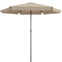 Kingsleeve® Sonnenschirm Taupe Ø330cm UV-Schutz 50+