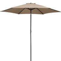 Kingsleeve® Sonnenschirm Taupe Alu Ø300cm UV-Schutz 50+