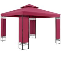 Pavillon Lorca Bordeauxviolett 3x3m