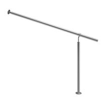 monzana® Eingangsgeländer Edelstahl 150cm