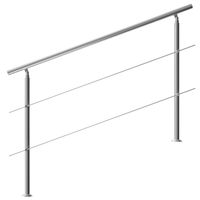 monzana® Treppengeländer Edelstahl 160cm 2 Streben