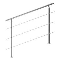 monzana® Treppengeländer Edelstahl 150cm 3 Streben
