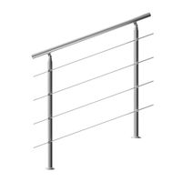 monzana® Treppengeländer Edelstahl 120cm 4 Streben