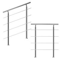 monzana Treppengeländer Edelstahl 100cm 4 Streben