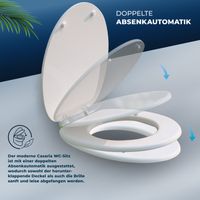 Casaria Toilettensitz Weiß mit Absenkautomatik