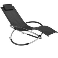 Relaxliege Neapel Schwarz 170x75x82cm klappbar