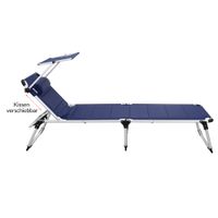 Casaria Sonnenliege Bari Blau 210x60x81cm