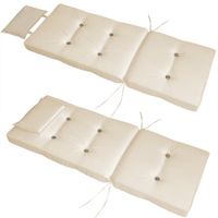 Detex Stuhlauflage 2er-Set Vanamo Creme 118x45x7cm