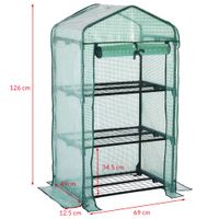 Gardebruk Gardebruk Foliengewächshaus 126x49x69cm