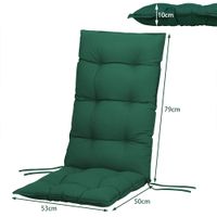 Detex Sitzkissen 6er-Set Cozy Vanamo Grün 129x53x10cm