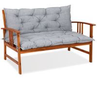 Detex® Bankauflage mit Rückenlehne Hellgrau meliert 100x110x8cm