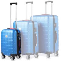 monzana Hartschalenkoffer-Set Exopack 3-tlg. Blau ABS