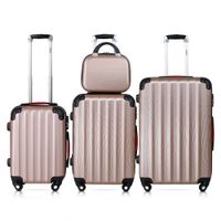 monzana Hartschalenkoffer-Set Baseline 4-tlg. Rosé ABS