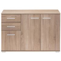 Casaria Sideboard Kommode eiche mit 3 Türen und 2 Schubladen