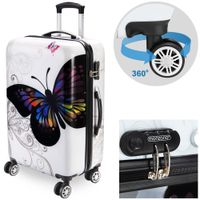 monzana Koffer Hartschale Butterfly L aus Polycarbonat 66l 68x43x27cm