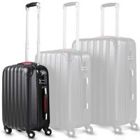 monzana Hartschalenkoffer Schwarz M ABS