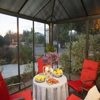 Pavillon Ledro 3x3 m, geschlossener Pavillon, anthrazit, grau