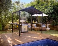 Grillpavillon Austin, Pavillon in schwarz