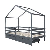 Kinderbett WOLKENLAND mit Schubladen – 90 x 200 cm Grau