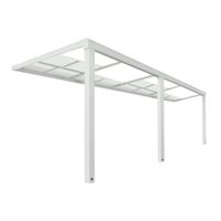 Terrassenüberdachung SOLIS DELUXE - 579 x 295 x 233 / 272 cm Weiß