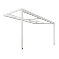 Terrassenüberdachung SOLIS DELUXE - 390 x 295 x 233 / 272 cm Weiß