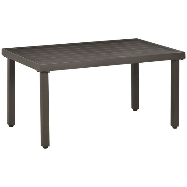 Couchtisch, Gartentisch mit Holzoptik, Kaffeetisch
