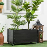 Hochbeet, Blumenkasten mit Rollen Pflanzkasten