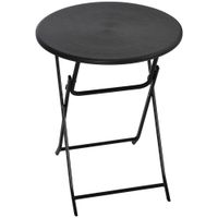 Gartentisch, Runder Klapptisch, Ø60 cm Beistelltisch für 2 Personen