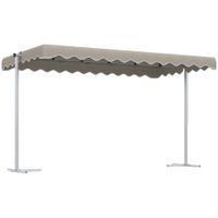 Standmarkise 4,02 x 2,27 m Gartenmarkise mit 360° Drehbarem Dach
