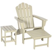 Adirondack-Gartenstuhl mit Beistelltisch Gartenliege mit Fußhocker