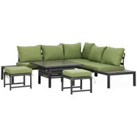 6 TLG. Gartenmöbel-Set, Outdoor Verstellbare Sitzgarnitur