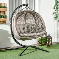 Hängesessel, 2 Sitzer Hängestuhl mit Kissen
