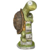 Gartenfigur "Schildkröte" mit LED Solarleuchte