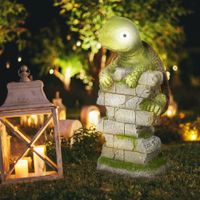 Gartenfigur "Schildkröte" mit LED Solarleuchte