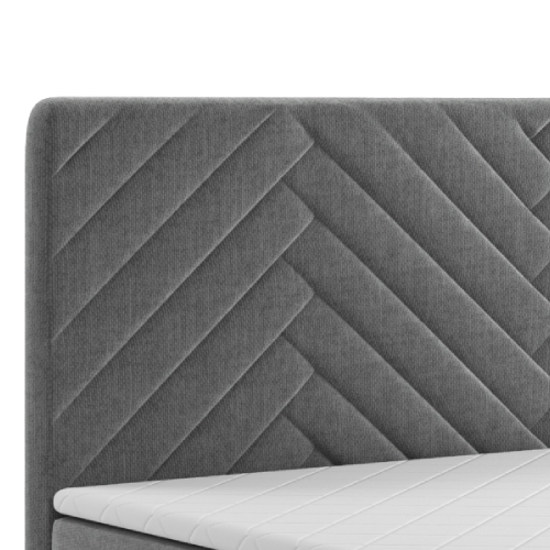 Boxspringbett MALIBU mit Bettkasten 140 x 200 cm Webstoff Anthrazit Bett Bettkasten
