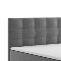 Boxspringbett ROM mit Bettkasten 160 x 200 cm Webstoff Anthrazit Bett Bettkasten