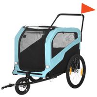 2-in-1 Hundeanhänger Fahrradanhänger für Hunde Hundewagen mit Reflektoren