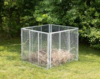 Komposter aus Stahl, ca. 80 x 80 x 80 cm - Silber