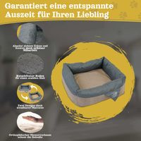 DD-06 Luxus Hundebett Katzenbett Braun Anthrazit Gr. S 40x40cm Memoryschaum Matratze
