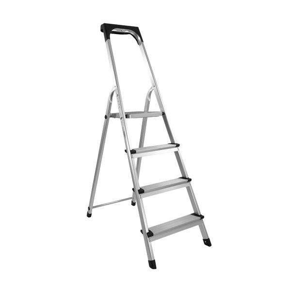 Stehleiter mit 4 Stufen, Aluminium Trittleiter