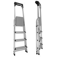 Stehleiter mit 4 Stufen, Aluminium Trittleiter