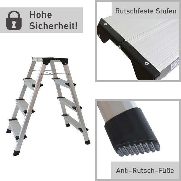 Alu Trittleiter mit 4 Stufen