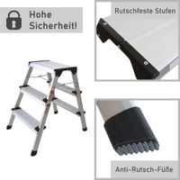 Alu Trittleiter mit 3 Stufen