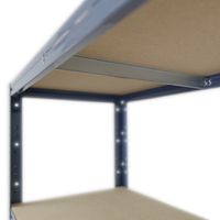 HOME 115x120x60cm Schwerlastregal in blau mit 3 Böden