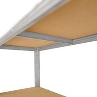 HOME 90x40x23cm Schwerlastregal in verzinkt mit 3 Böden