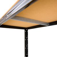 BLACK 180x60x30cm Schwerlastregal in schwarz mit 5 Böden